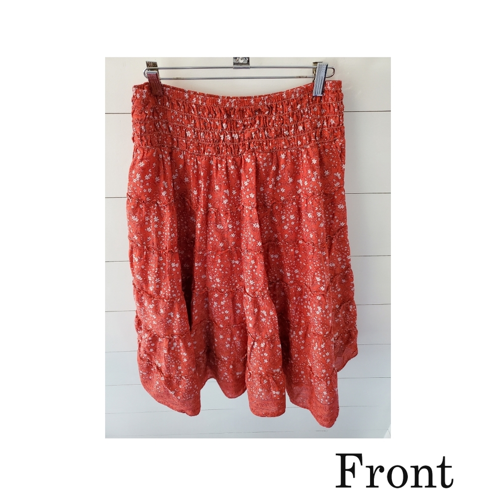 Red Midi Skirt
